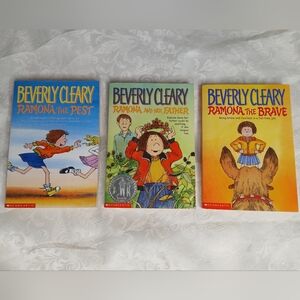 Beverly Cleary Set of 3 Ramona Scholastic Books for Kids